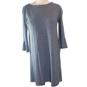 J. Jill A Line Houndstooth Knit Dress Size XS Black and White Heritage P…